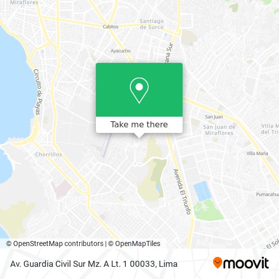 Av. Guardia Civil Sur Mz. A Lt. 1 00033 map