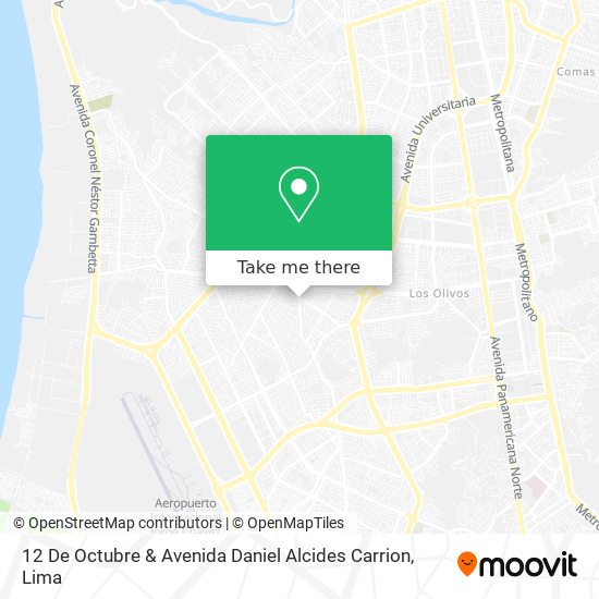 12 De Octubre & Avenida Daniel Alcides Carrion map