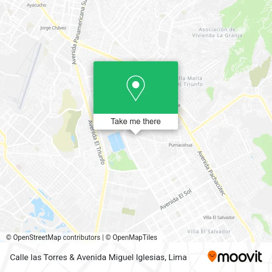 Mapa de Calle las Torres & Avenida Miguel Iglesias