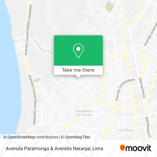 Avenida Paramonga & Avenida Naranjal map