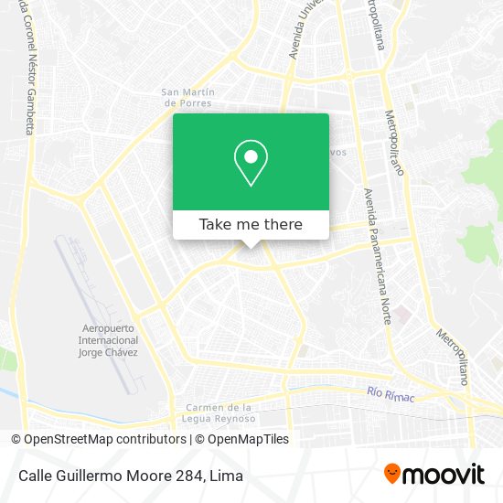 Mapa de Calle Guillermo Moore 284