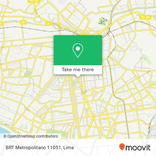 BRT Metropolitano 11051 map