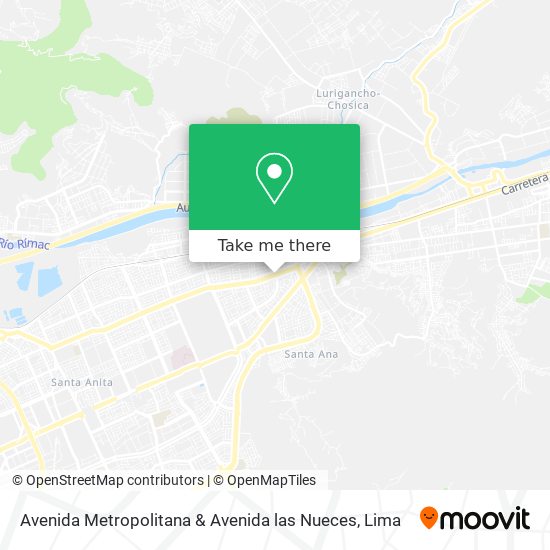 Mapa de Avenida Metropolitana & Avenida las Nueces