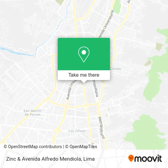 Mapa de Zinc & Avenida Alfredo Mendiola