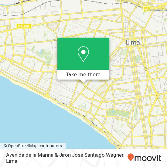 Avenida de la Marina & Jiron Jose Santiago Wagner map