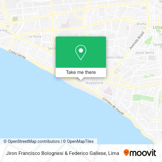Jiron Francisco Bolognesi & Federico Gallese map