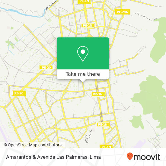 Amarantos & Avenida Las Palmeras map