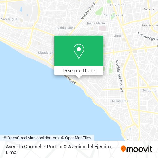 Avenida Coronel P. Portillo & Avenida del Ejército map