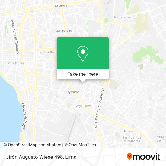 Mapa de Jirón Augusto Wiese 498