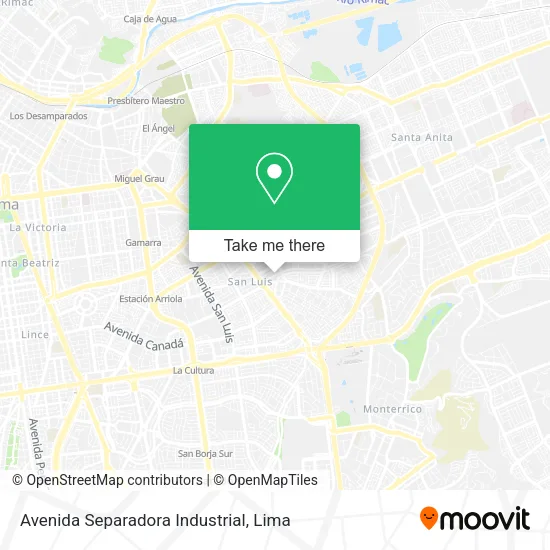 Mapa de Avenida Separadora Industrial