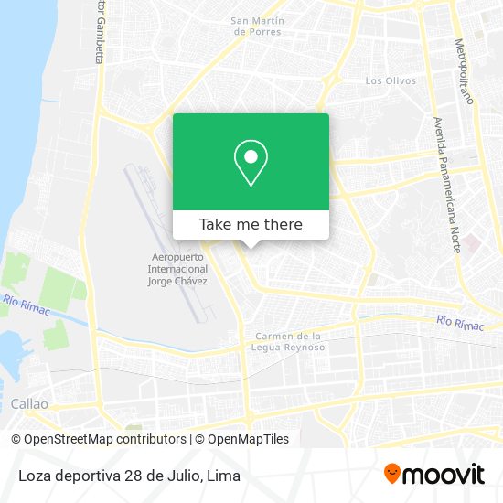 Loza deportiva 28 de Julio map