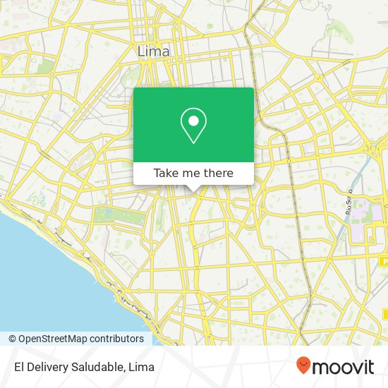 Mapa de El Delivery Saludable