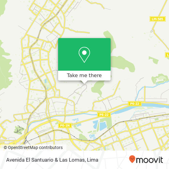 Avenida El Santuario & Las Lomas map