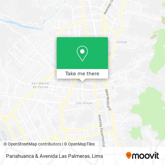 Pariahuanca & Avenida Las Palmeras map