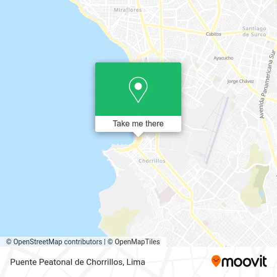 Puente Peatonal de Chorrillos map