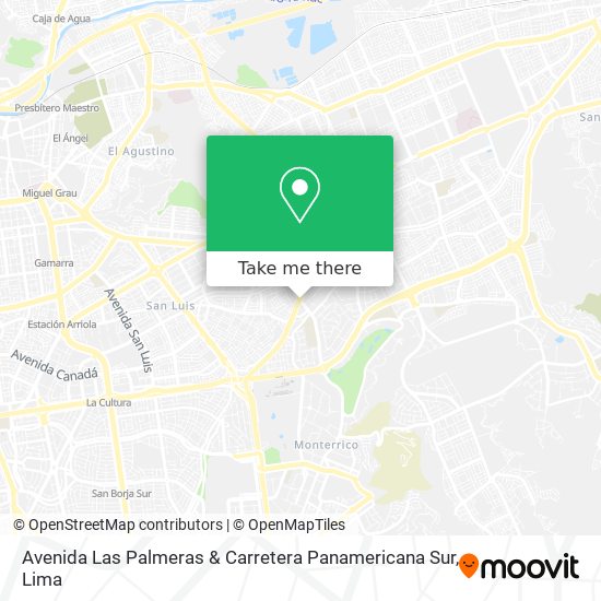 Avenida Las Palmeras & Carretera Panamericana Sur map