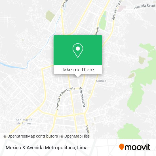 Mexico & Avenida Metropolitana map
