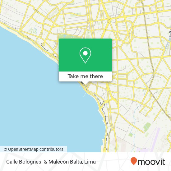 Calle Bolognesi & Malecón Balta map