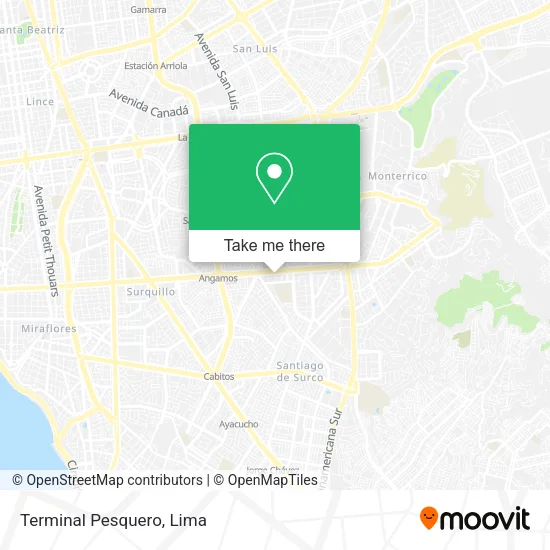 Mapa de Terminal Pesquero