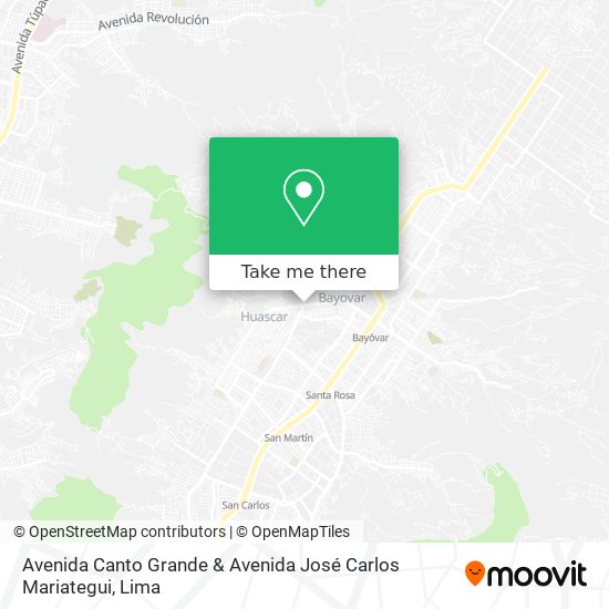 Avenida Canto Grande & Avenida José Carlos Mariategui map