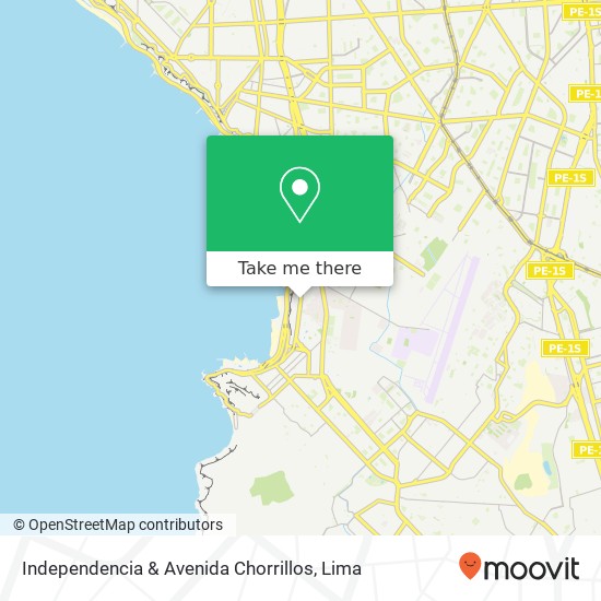 Independencia & Avenida Chorrillos map