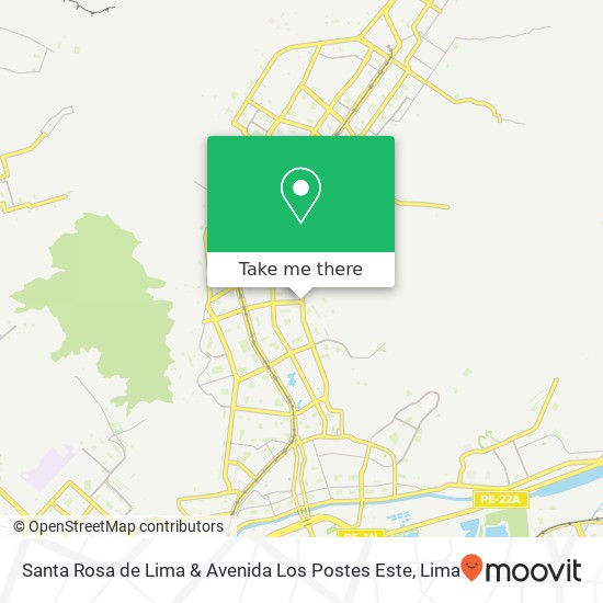 Mapa de Santa Rosa de Lima & Avenida Los Postes Este