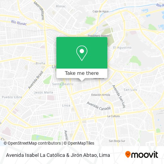 Avenida Isabel La Católica & Jirón Abtao map