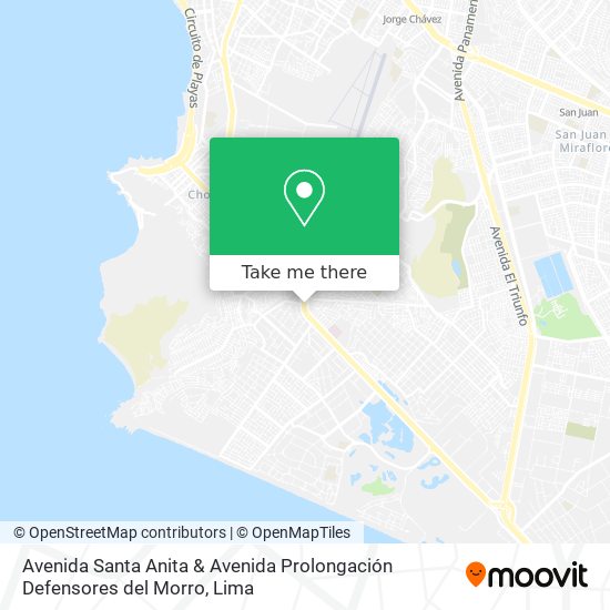 Avenida Santa Anita & Avenida Prolongación Defensores del Morro map
