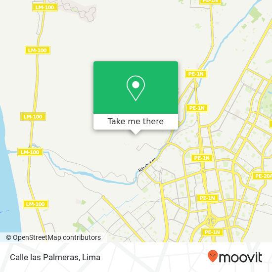 Mapa de Calle las Palmeras