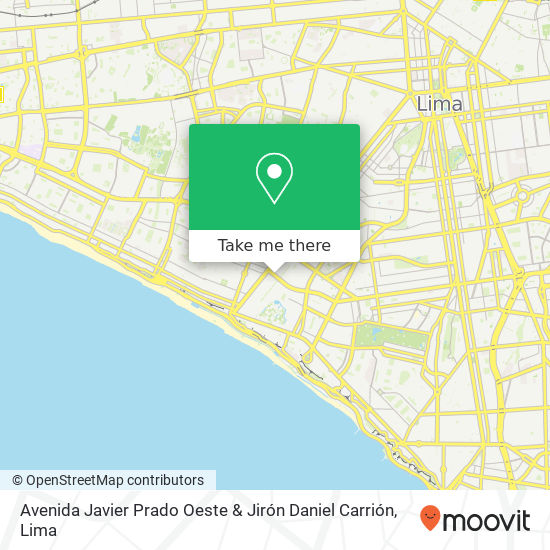 Mapa de Avenida Javier Prado Oeste & Jirón Daniel Carrión
