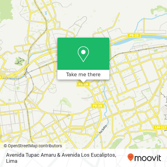 Mapa de Avenida Tupac Amaru & Avenida Los Eucaliptos