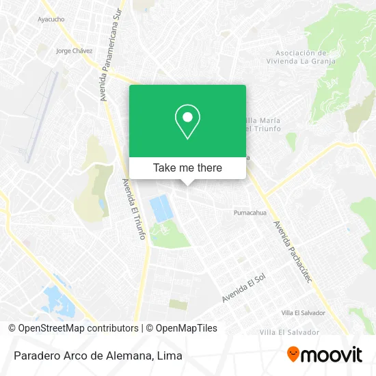 Mapa de Paradero Arco de Alemana