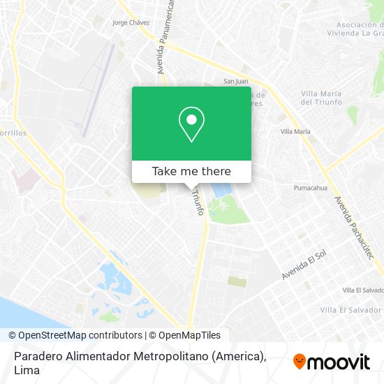 Paradero Alimentador Metropolitano (America) map