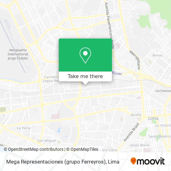 Mega Representaciones (grupo Ferreyros) map