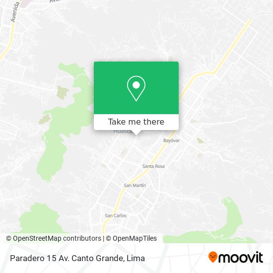 Mapa de Paradero 15 Av. Canto Grande