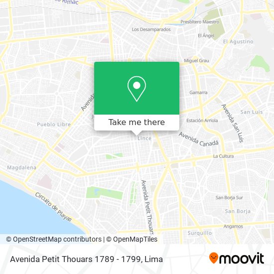 Avenida Petit Thouars 1789 - 1799 map