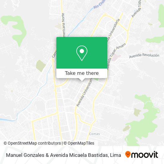 Manuel Gonzales & Avenida Micaela Bastidas map