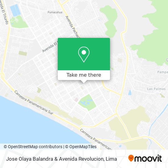 Mapa de Jose Olaya Balandra & Avenida Revolucion