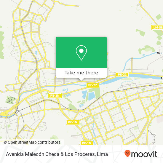 Avenida Malecón Checa & Los Proceres map