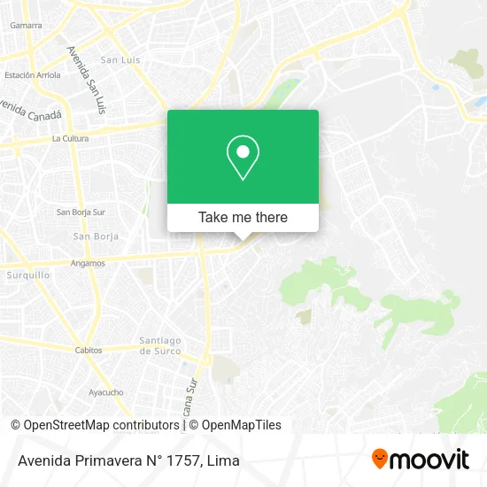 Mapa de Avenida Primavera N° 1757