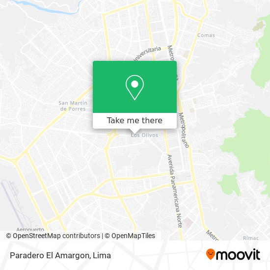 Mapa de Paradero El Amargon