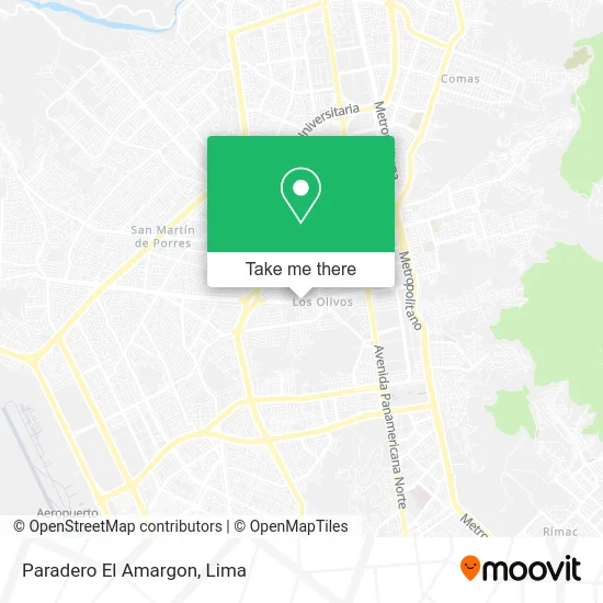 Paradero El Amargon map