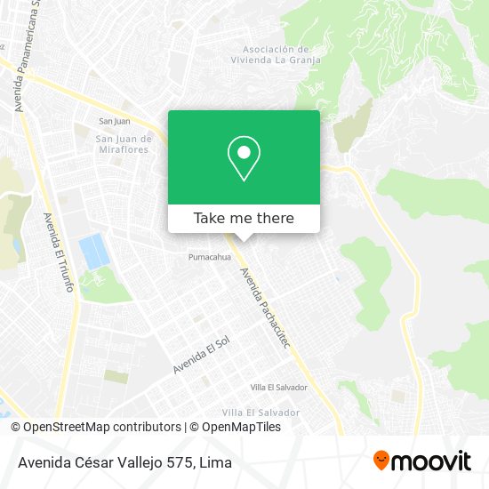 Avenida César Vallejo 575 map