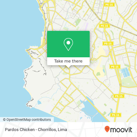 Pardos Chicken - Chorrillos map