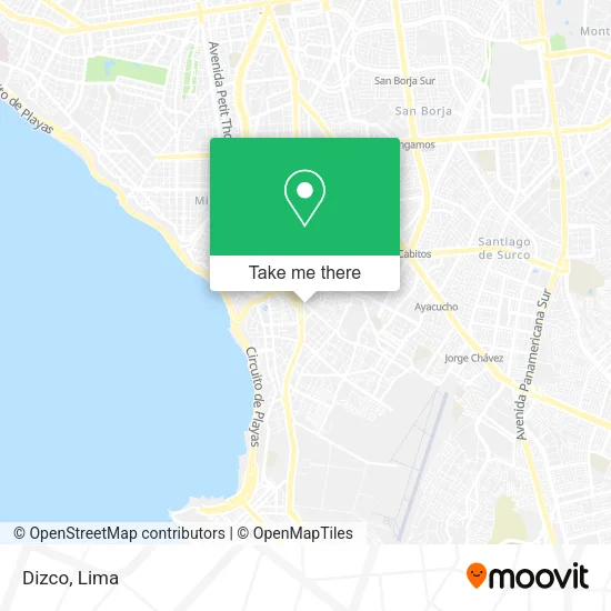 Mapa de Dizco