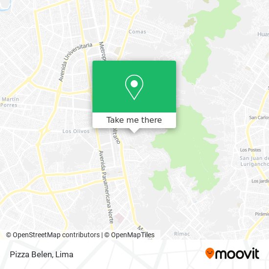 Pizza Belen map