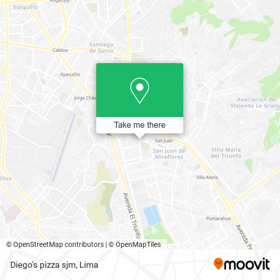 Mapa de Diego's pizza sjm