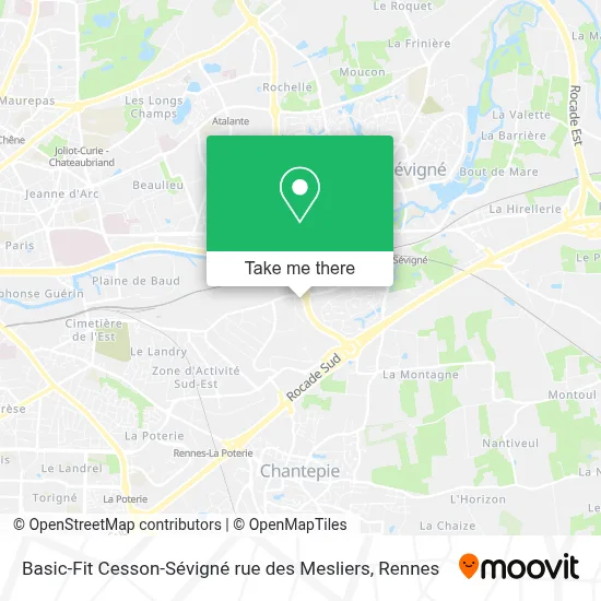 Basic-Fit Cesson-Sévigné rue des Mesliers map