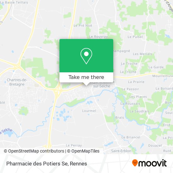 Mapa Pharmacie des Potiers Se