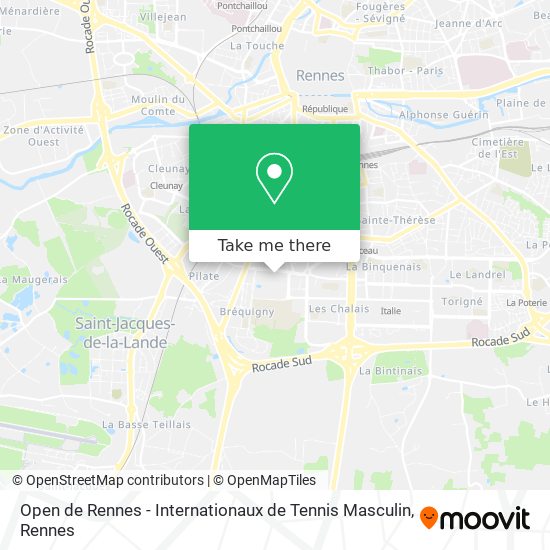 Open de Rennes - Internationaux de Tennis Masculin map
